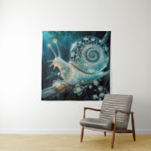 Tenture Jade Crystal Snail Shell avec Flotte bioluminescen (En situation)