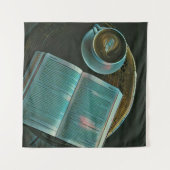 Tenture J'adore le café et les livres (Devant)