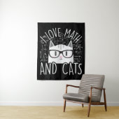 Tenture J'adore les maths et les chats Chaton mignon (En situation)