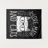 Tenture J'adore les maths et les chats Chaton mignon (Devant (Horizontal))