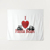 Tenture J'adore les pandas (Devant (Horizontal))