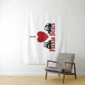 Tenture J'adore les pandas (En situation)