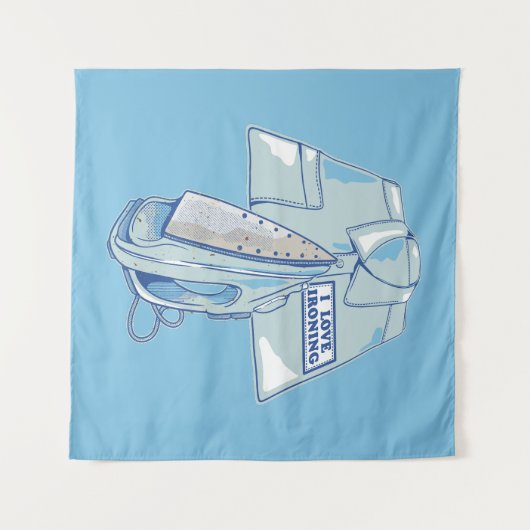 Tenture J'adore repasser (Devant (Horizontal))