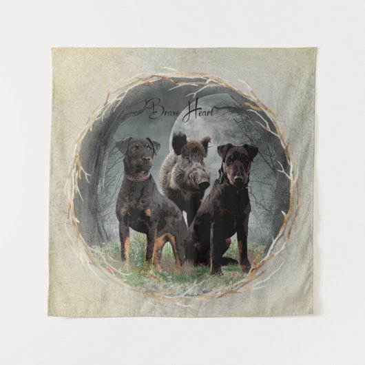 Tenture Jagdterrier, coeur courageux (Devant)
