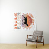 Tenture J'ai des plans avec mon chat Sphynx (En situation (horizontale))