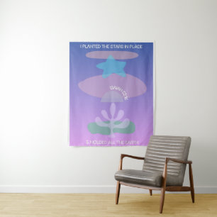 Tenture J'ai planté les étoiles en place