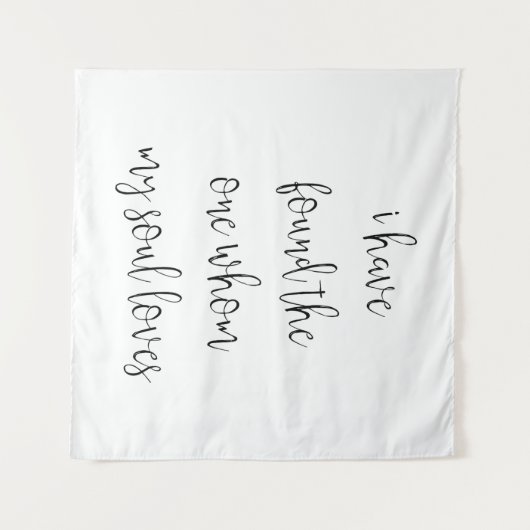 Tenture "J'ai trouvé celui que mon âme aime" Mariage (Devant (Horizontal))