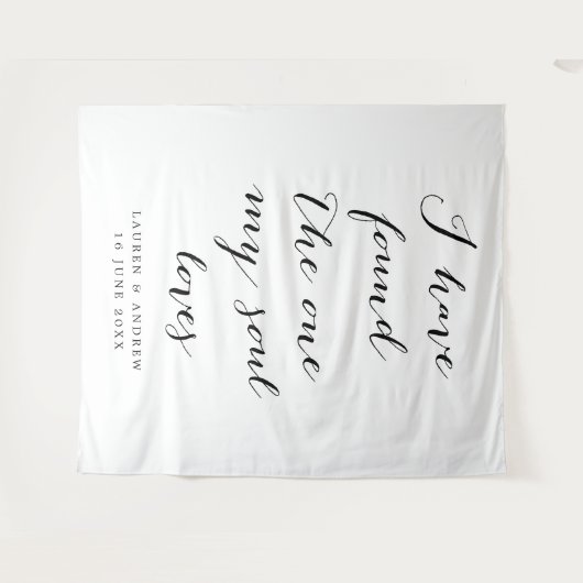 Tenture J'ai trouvé la cérémonie d'un Mariage Contexte (Devant (Horizontal))