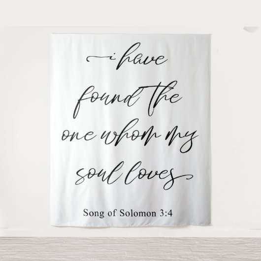 Tenture J'ai trouvé la toile de fond d'un mariage (Devant)