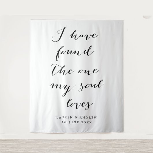 Tenture J'ai trouvé l'arrière-plan de cérémonie de mariage (Devant)