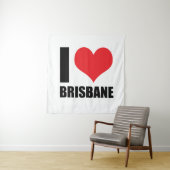 Tenture J'aime Brisbane (En situation)