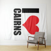 Tenture J'aime Cairns (En situation (horizontale))