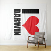 Tenture J'aime Darwin (En situation (horizontale))