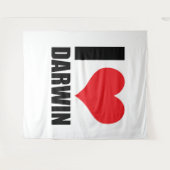 Tenture J'aime Darwin (Devant (Horizontal))