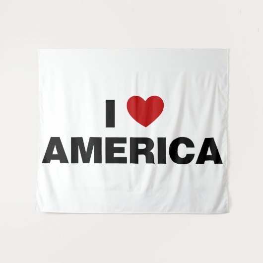 Tenture J'aime l'Amérique (Devant (Horizontal))