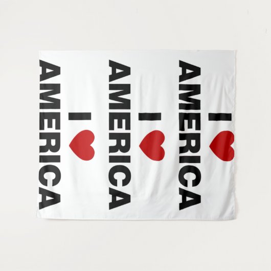 Tenture J'aime l'Amérique (Devant (Horizontal))