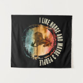 Tenture j'aime le cheval et peut-être 3 personnes (Devant (Horizontal))