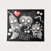 Tenture J'aime les monstres parce que les gens aiment les (Devant (Horizontal))