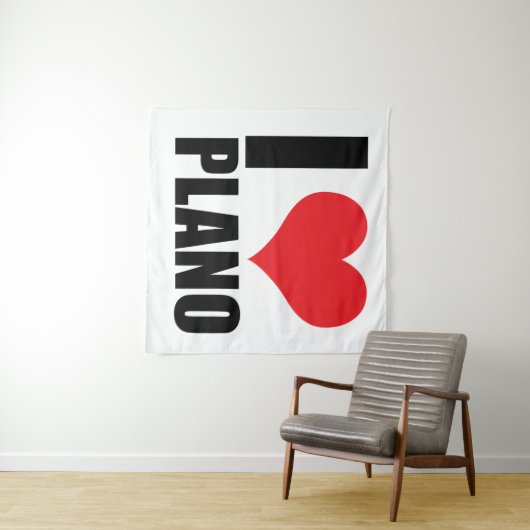 Tenture J'aime Plano (En situation (horizontale))