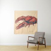 Tenture James Sowerby  Homard dentelé   (En situation)
