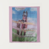 Tenture Jamie douce fille, ami cheval (Devant)