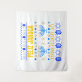 Tenture Januca januka Janucia Janukia menorah Sameaj (Devant)