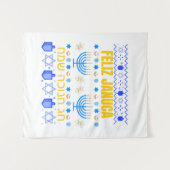 Tenture Januca januka Janucia Janukia menorah Sameaj (Devant (Horizontal))