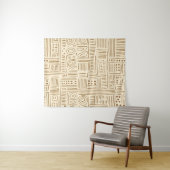 Tenture Japandi beige simple (En situation (horizontale))