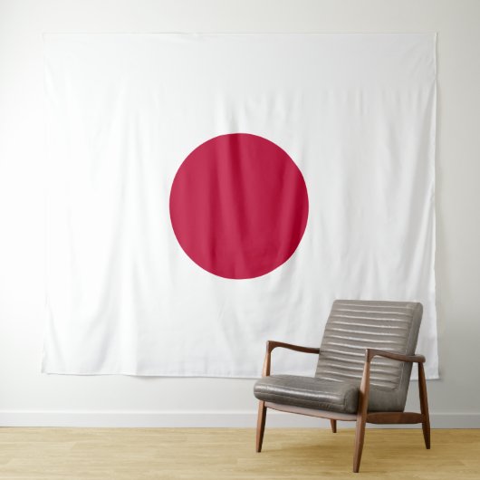 Tenture Japon - Drapeau japonais - Hinomaru (En situation (horizontale))