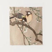 Tenture Japonais Asiatique Koson Bird Chickadee Songbird (Devant)