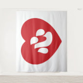 Tenture Japonais Shin Kanji Kokoro 心 coeur (Devant)