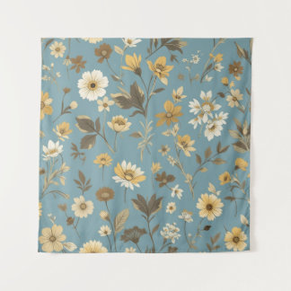 Tenture Jardin Bleu