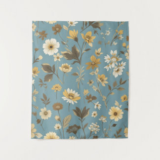 Tenture Jardin Bleu