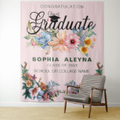 Tenture Jardin de Fleurs Classique de Remise de Diplômes (En situation)