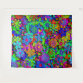 Tenture Jardin de fleurs groovy mignon (Devant (Horizontal))