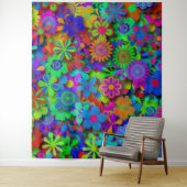 Tenture Jardin de fleurs groovy mignon (En situation)