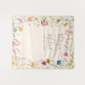 Tenture Jardin de fleurs sauvages délicates pour mariage (Devant (Horizontal))