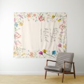 Tenture Jardin de fleurs sauvages délicates pour mariage (En situation (horizontale))