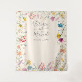 Tenture Jardin de fleurs sauvages délicates pour mariage (Devant)