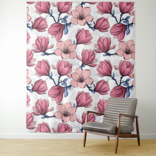 Tenture Jardin de Magnolia 2 (En situation)