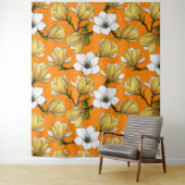 Tenture Jardin de Magnolia en jaune (En situation)