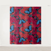 Tenture Jardin de morpho bleu (Devant)