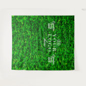 Tenture Jardin de Mur Vert Personnalisé avec Logo Fond de (Devant (Horizontal))