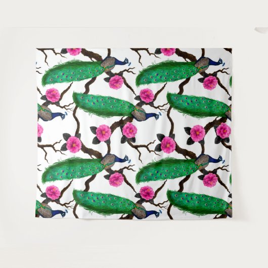 Tenture Jardin de Peacock (Devant (Horizontal))