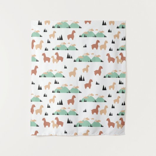 Tenture Jardin de printemps de l'Alpaca (Devant)