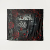 Tenture Jardin de roses du cimetière gothique avec rouge e (Devant (Horizontal))