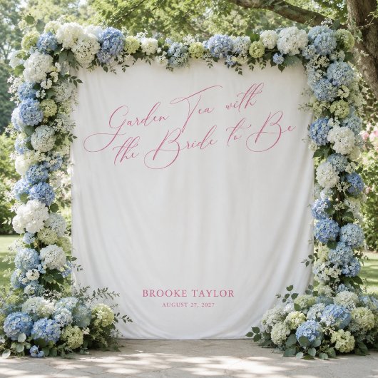 Tenture Jardin de thé avec la mariée future Shower de mari