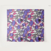 Tenture Jardin des colibris en rose et rose (Devant (Horizontal))