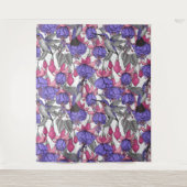 Tenture Jardin des colibris en rose et rose (Devant)