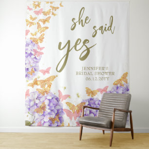Tenture Jardin des papillons Boho Oui Fête des mariées Arr